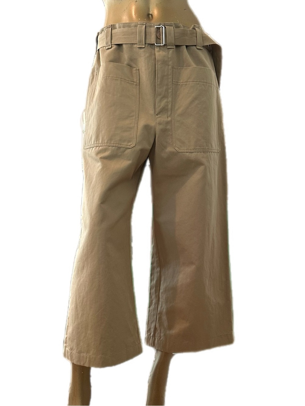 Lemaire Cotton/Linen Cropped Belted Pocket Chino Pants size 38, made in Romania